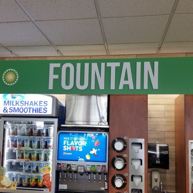 BP Dimensional Hanging Sign