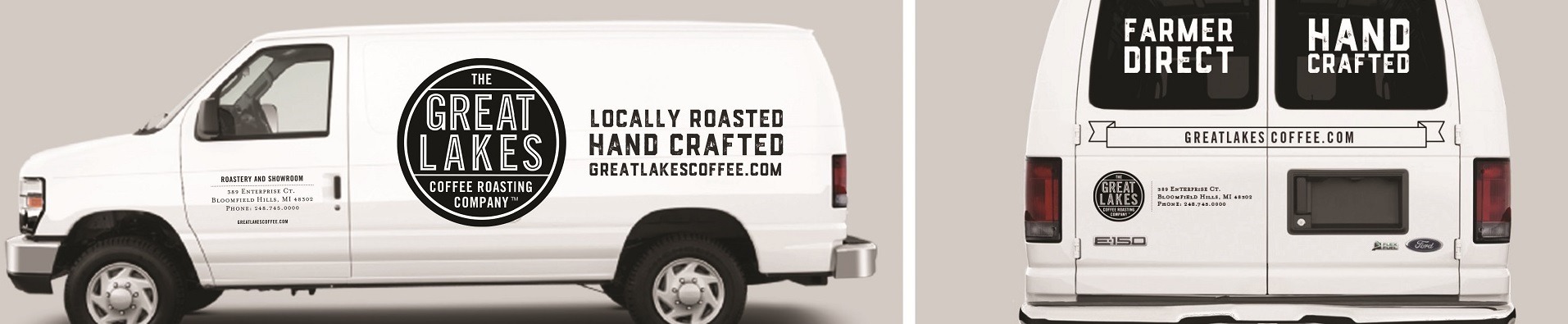 Great Lakes Roasting Company Truck Lettering