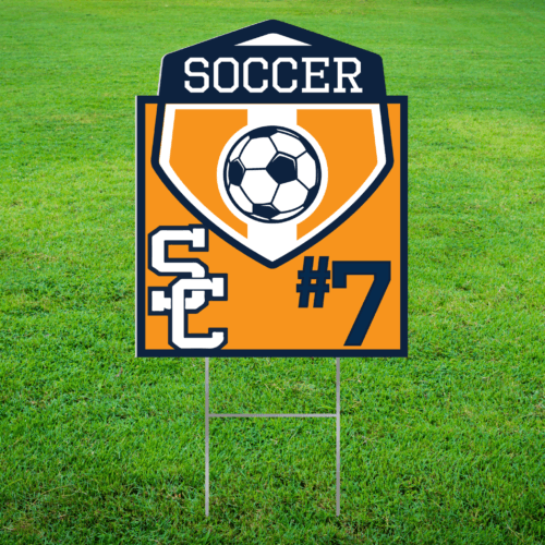 Custom School Soccer Yard Sign E