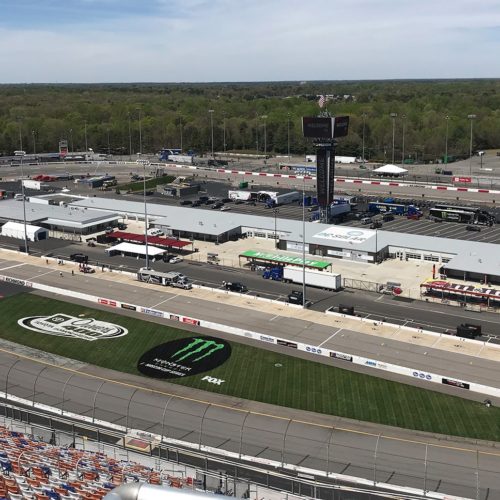 Richmond Raceway NASCAR Event - Arial View with Monster Logos