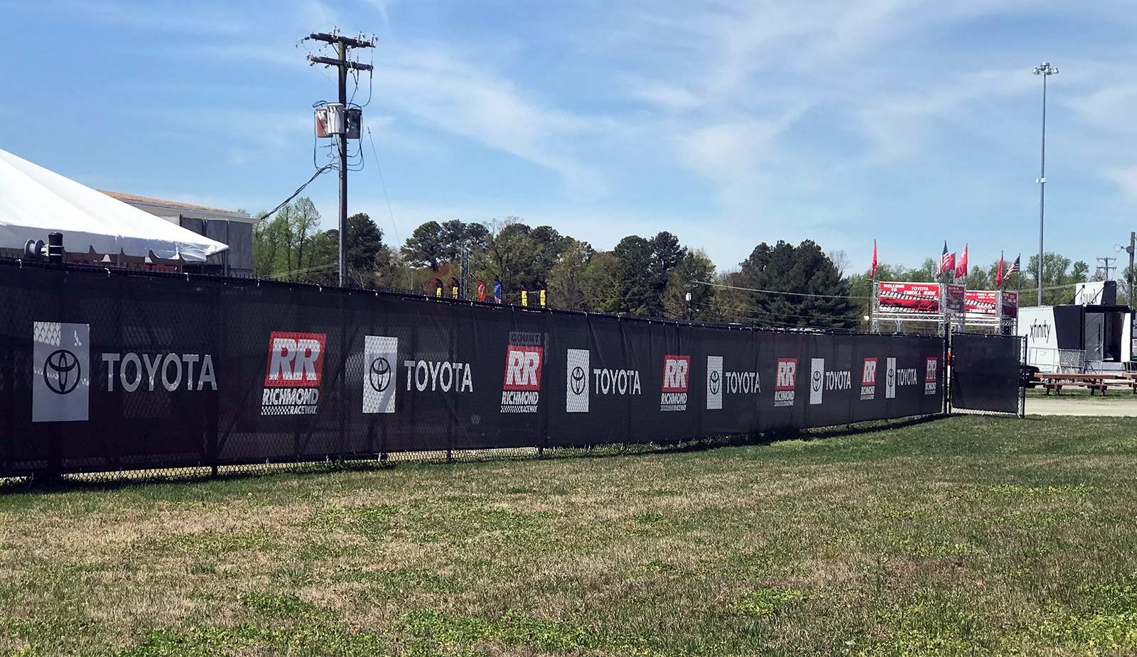 Fence Banner for the Richmond Raceway