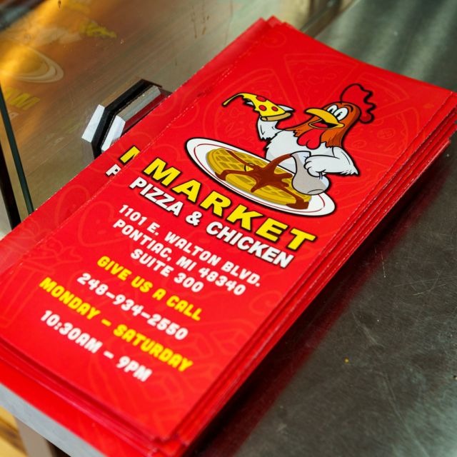 Market Pizza and Chicken - Menu Design and Print