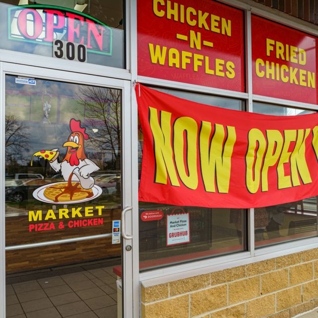 Market Pizza and Chicken - Window Graphics