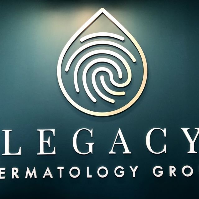 Legacy Dermatology Lobby Dimensional Logo