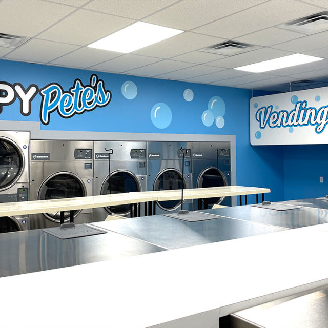 Soapy Pete's Retail Laundromat Graphic Design