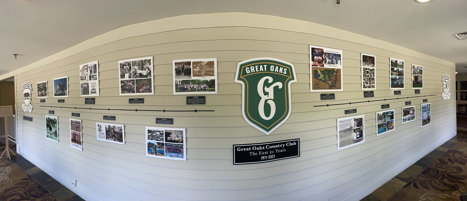 Great Oaks Country Club - Full History Wall Display