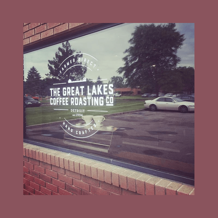 Windows Great Lakes Roasting Company Glass Graphic