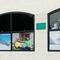 Bold window graphics for retail sportwear