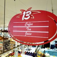Grocery Aisle Hanging Sign - Coffee, Tea, Juice