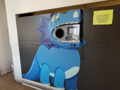 Bottle Return Dinosaur Graphic
