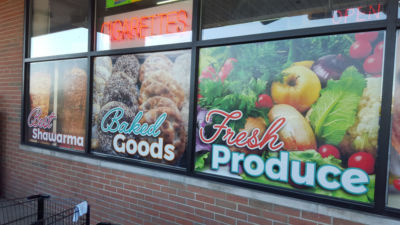 Grocery Store Window Graphics - Atlas Market