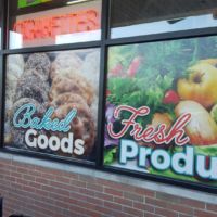 Grocery Store Window Graphics - Atlas Market