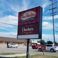 Roadside Backlit Sign - Checkers