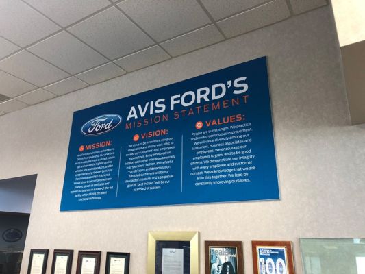 Avis Ford's Mission Statement Wall Graphic