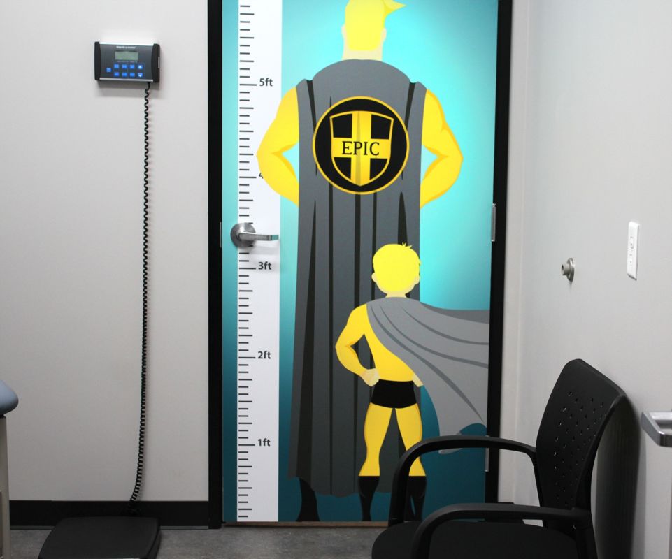 Hero Height Chart for Hospital Rooms and Doctor's Offices