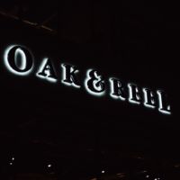 Oak & Reel Backlit Front-Facing Sign