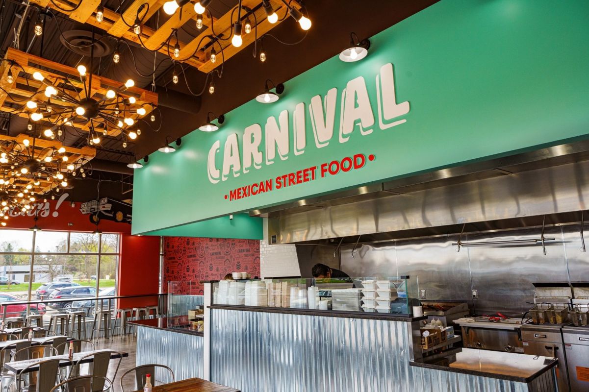 Carnival Mexican Street Food Restaurant Interior Graphic Design