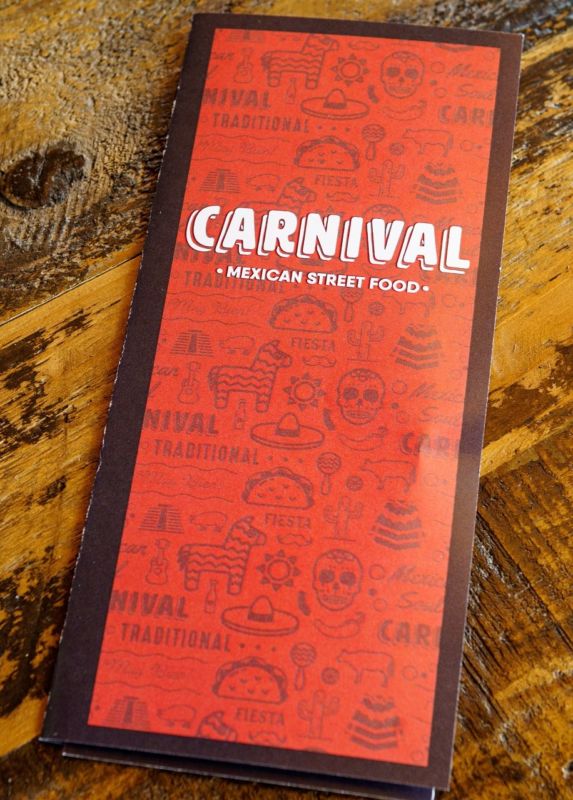 Carnival Mexican Street Food Restaurant Menu Printing