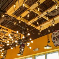 Custom Mexican Restaurant Pallet Light Fixtures