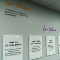 Kennedy Financial Core Values Wall Display