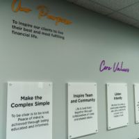 Kennedy Financial Core Values Wall Display